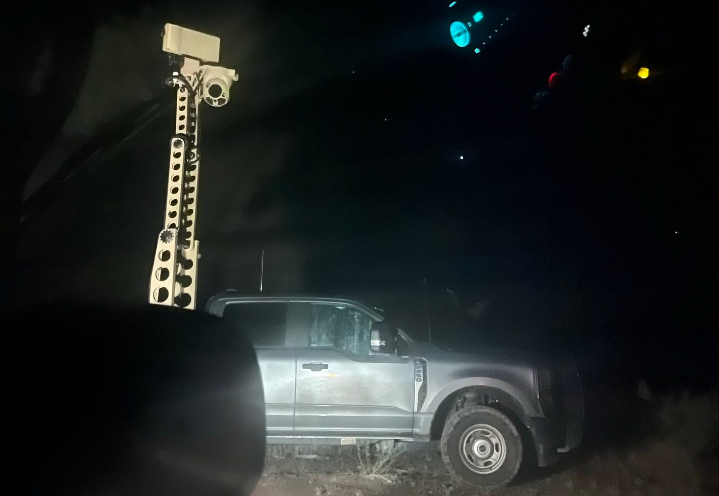 A Border Patrol mobile surveillance truck during the raid of Byrd Camp on Nov. 23