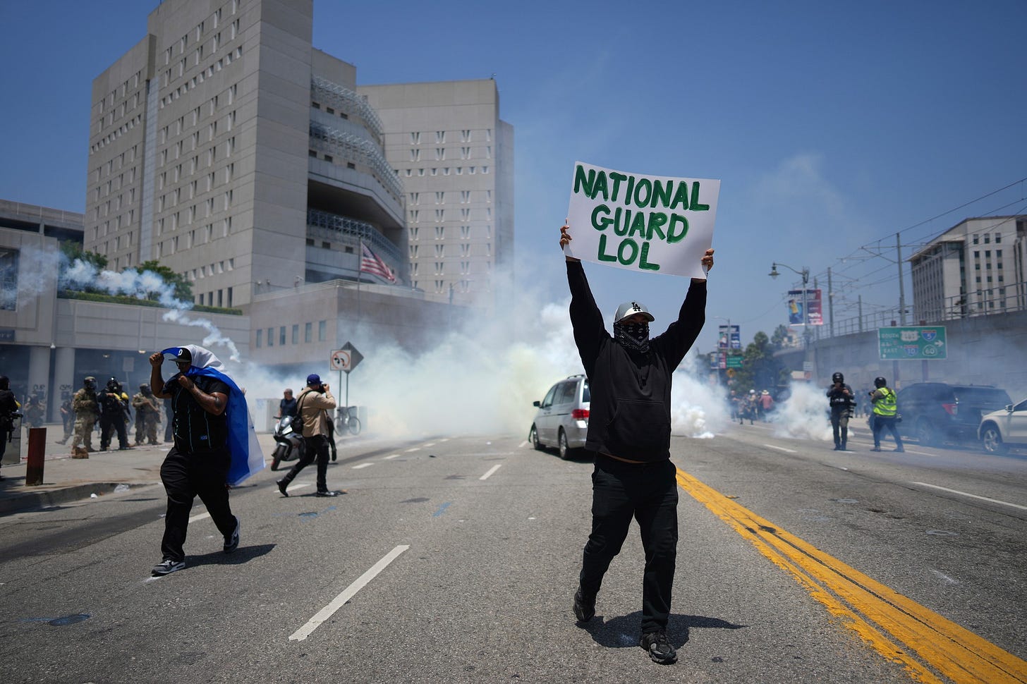 Downtown Los Angeles, Sunday, June 8, 2025. (AP Photo/Eric Thayer)