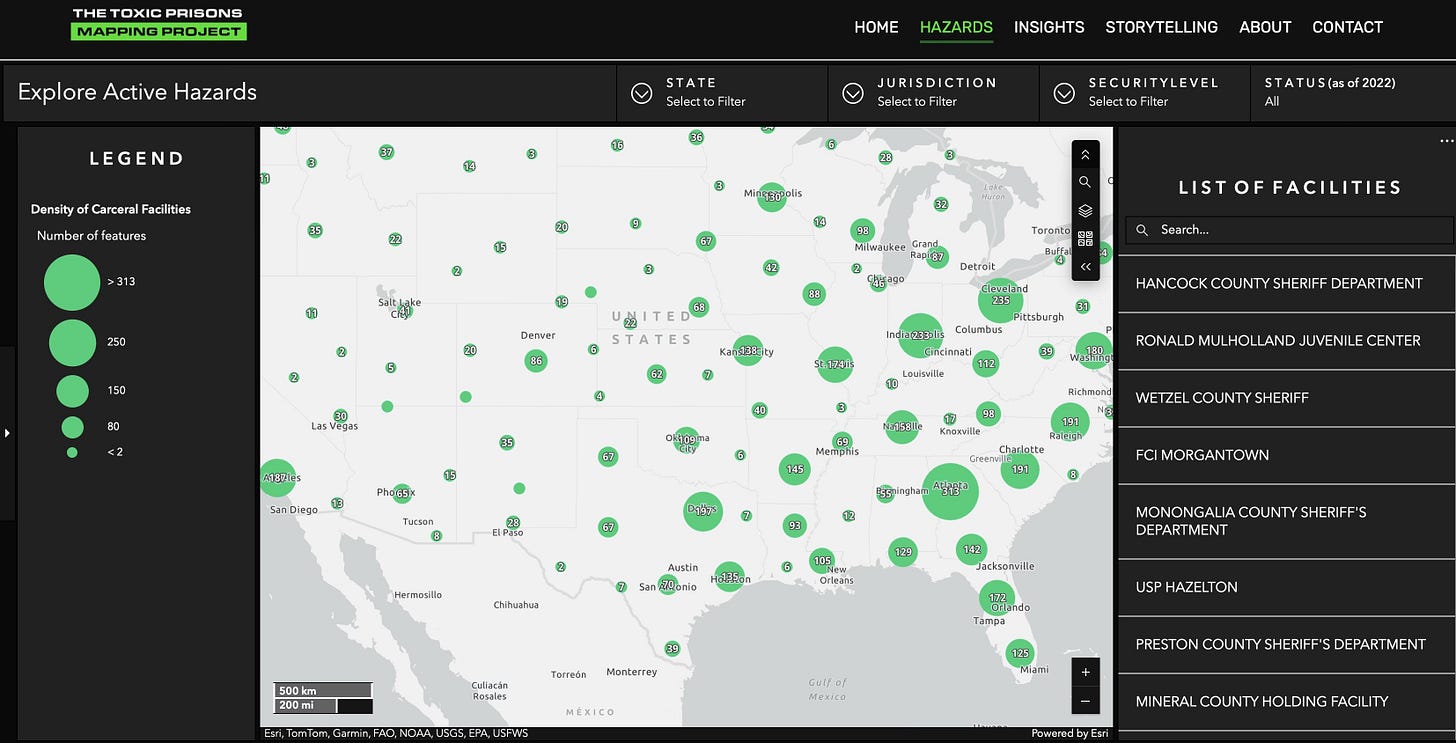 The Toxic Prisons Mapping Project