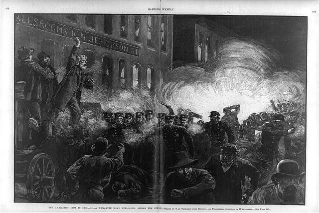 Haymarket bombing and police riot in Chicago