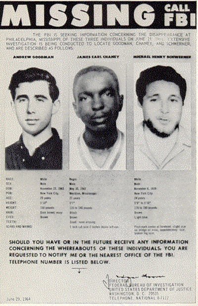Mississippi Freedom Summer workers go missing